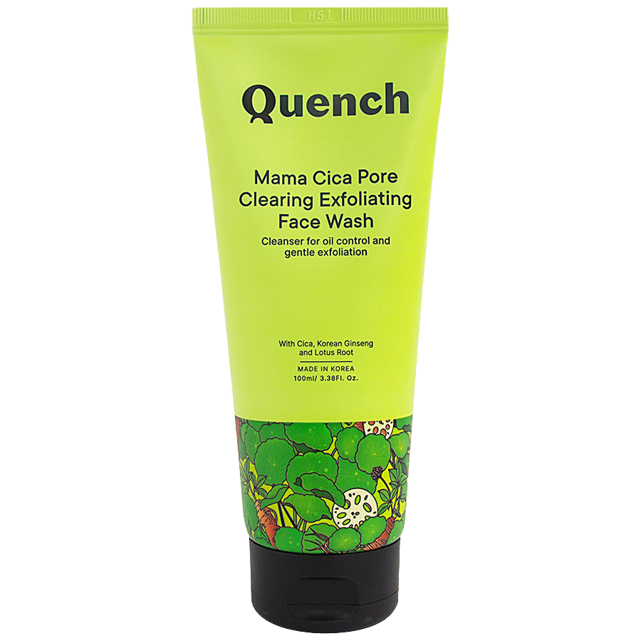 Quench Botanics Mama Cica Pore Clearing Exfoliating Face Wash - Korean Ginseng