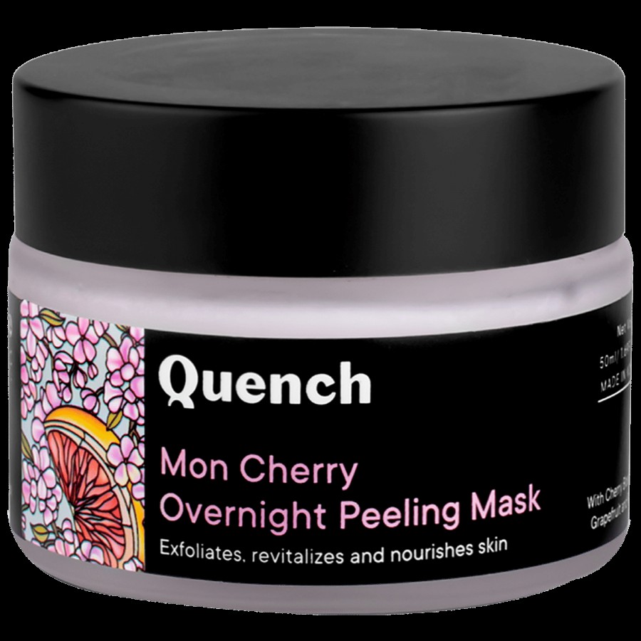 Quench Botanics Mon Cherry Overnight Peeling Mask - Exfoliates