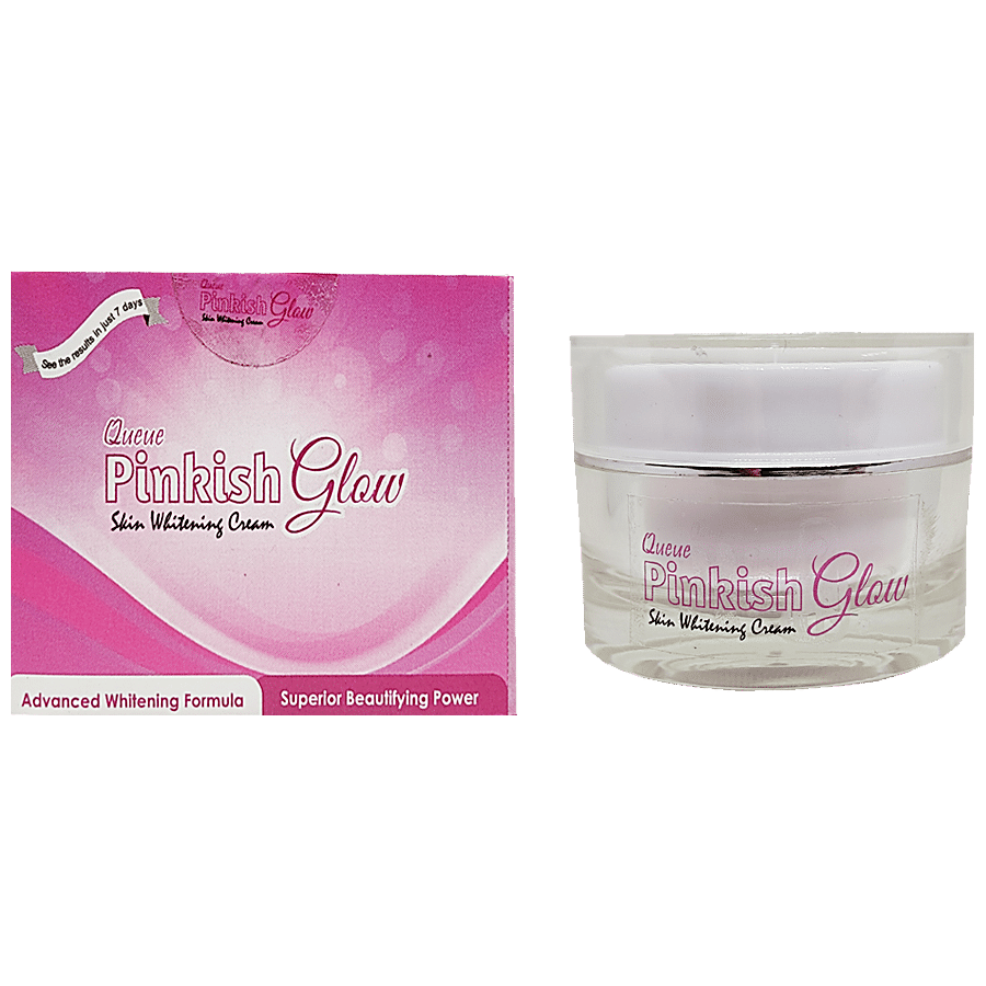 Queue Pinkish Glow Skin Whitening Cream - Removes Acne