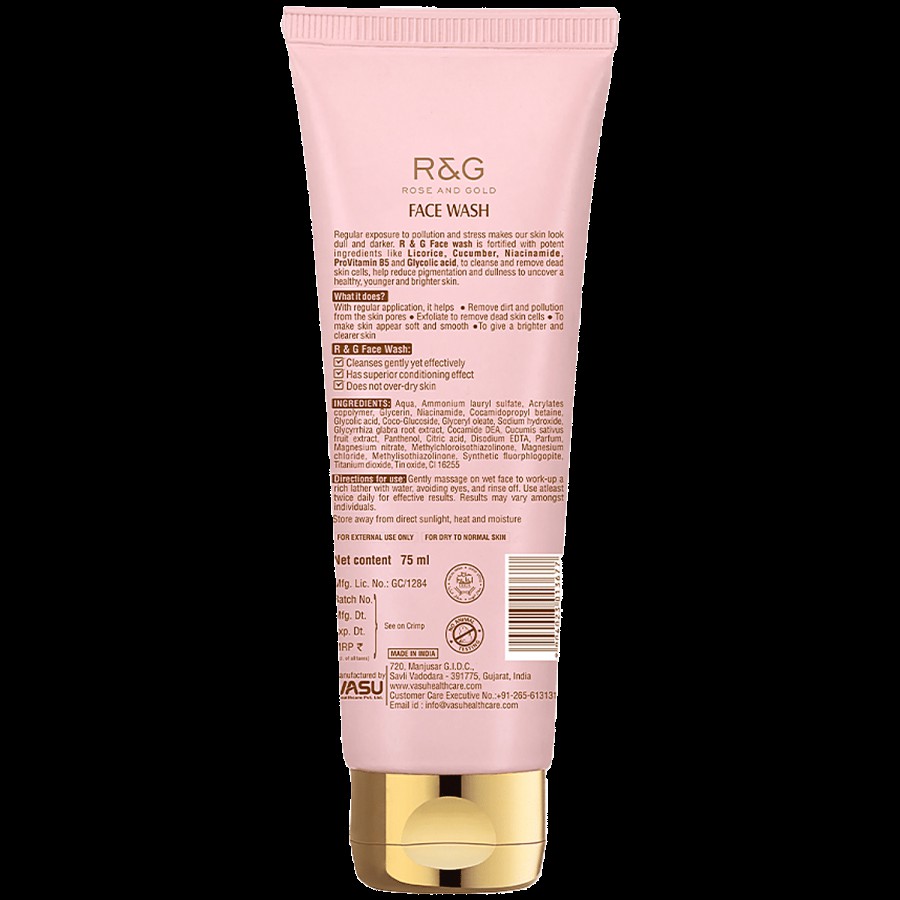 R&G Rose and Gold Face Wash - Cleanses