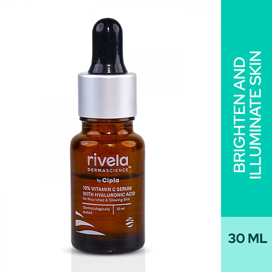 RIVELA DERMASCIENCE 10% Vitamin C Serum - With Hyaluronic Acid