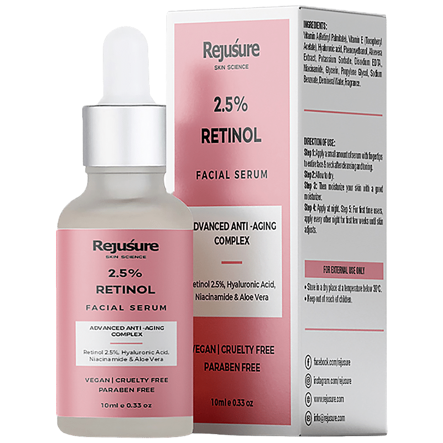 Rejusure 2.5% Retinol Face Serum - Advanced Anti-ageing Complex