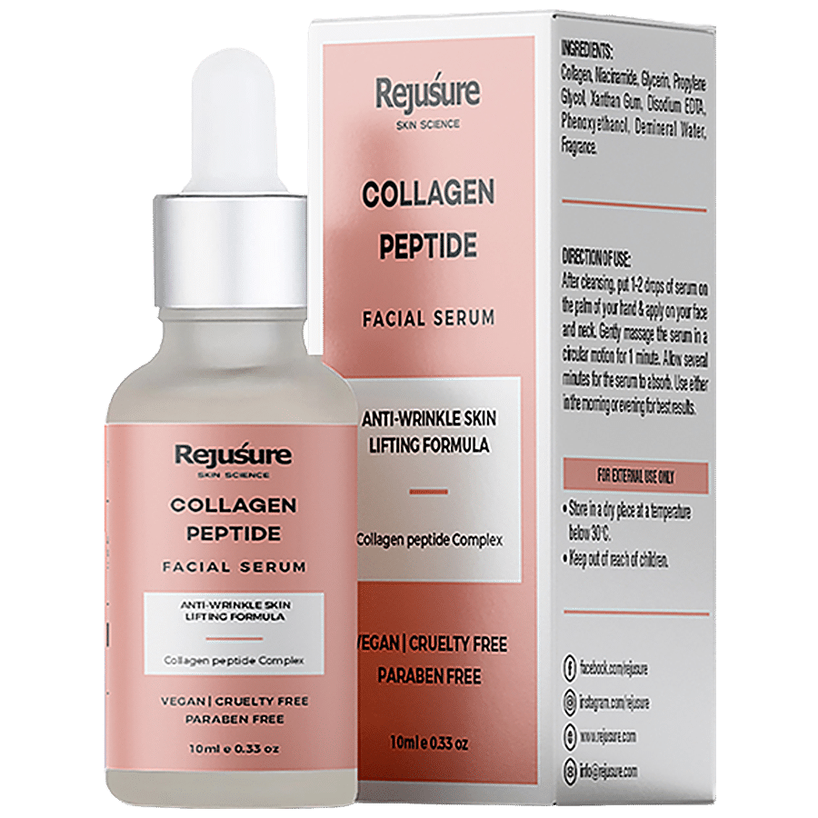 Rejusure Collagen Peptide Face Serum - Anti Wrinkle Skin Lifting Formula