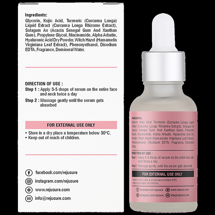 Rejusure 2% Kojic Acid Face Serum - With Niacinamide