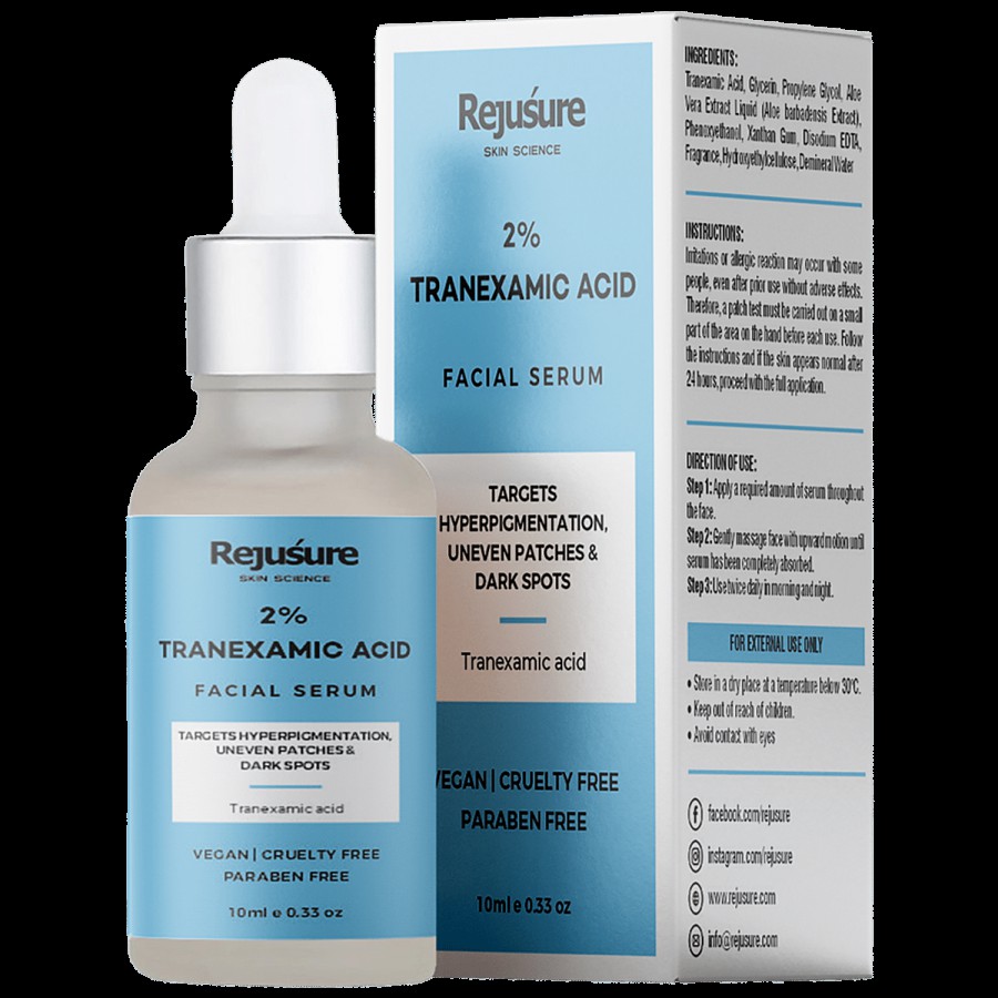 Rejusure 2% Tranexamic Acid Facial Serum - Targets Hyperpigmentation