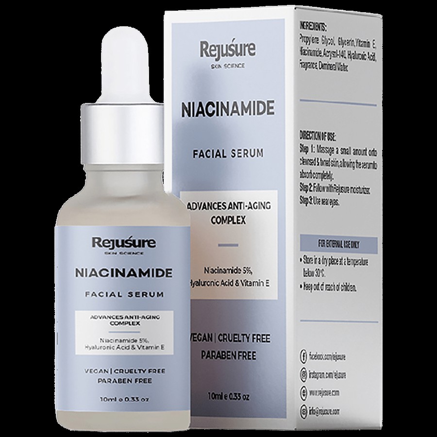 Rejusure 5% Niacinamide Face Serum - For Oily & Acne Prone Skin