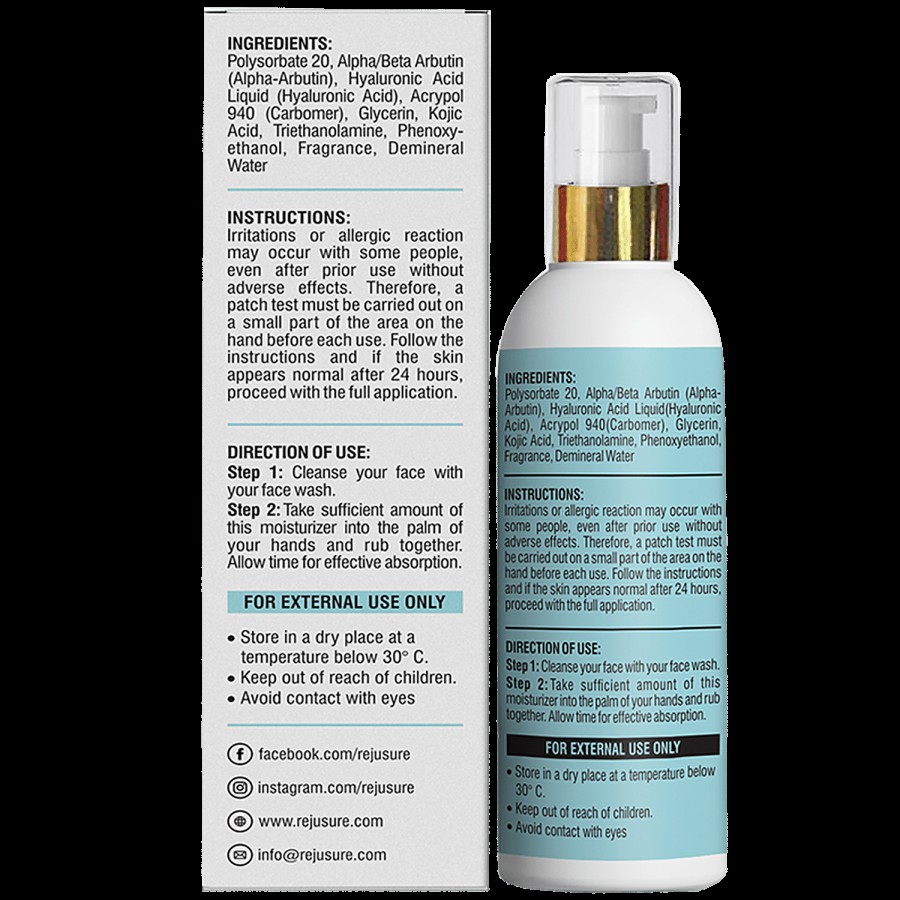 Rejusure Face Moisturizer For Pigmentation