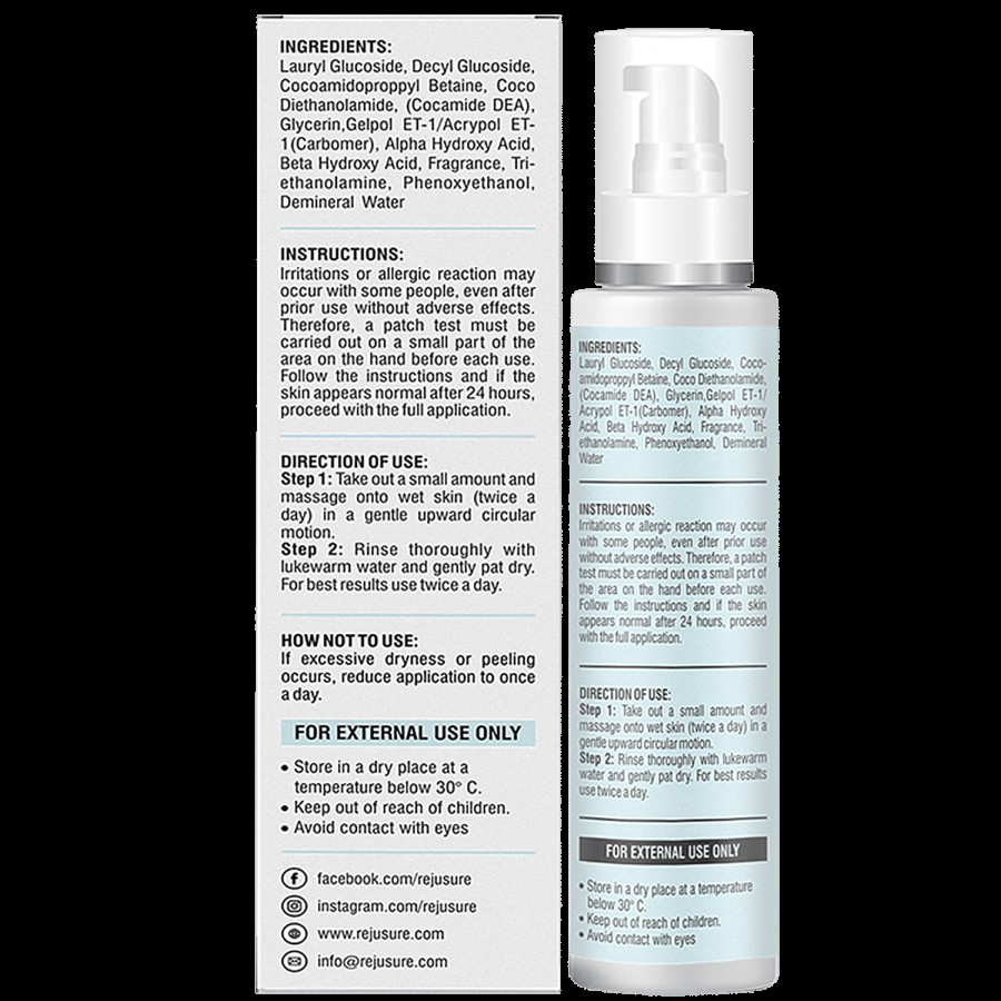 Rejusure Face Wash For Exfoliant