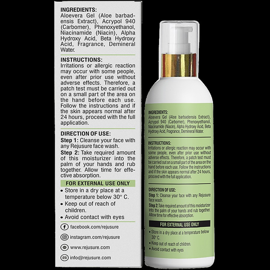 Rejusure Facial Moisturiser For Active Acne