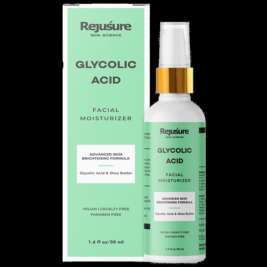 Rejusure Glycolic Acid Moisturiser - Skin Brightening Formula