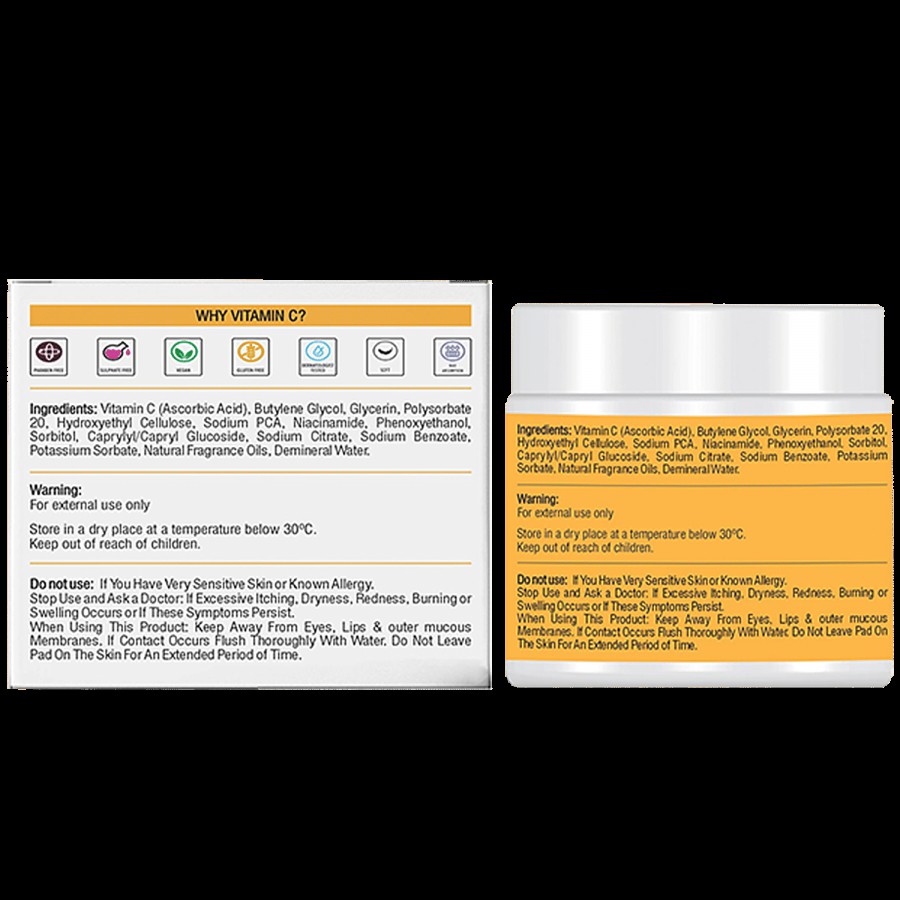 Rejusure Vitamin C Brightening Cleansing Pads - Improve Skin Texture & Boost For Face Paraben & Sulphate Free