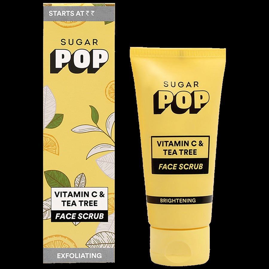 SUGAR POP Vitamin C & Tea Tree Face Scrub - Exfoliating