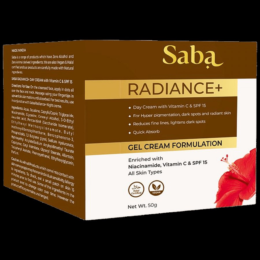 Saba Radiance+ Day Gel Cream - Niacinamide