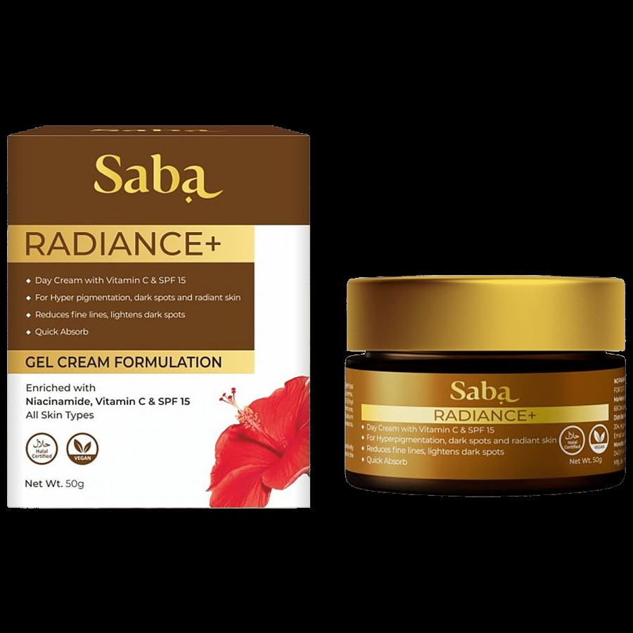 Saba Radiance+ Day Gel Cream - Niacinamide