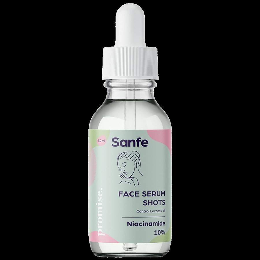 Sanfe Promise Face Serum Shots With Niacinamide - Helps To Control Excess Oil