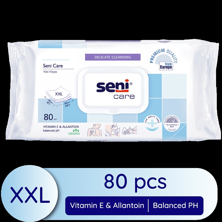 Seni Care Wet Wipes - Vitamin E & Allantoin