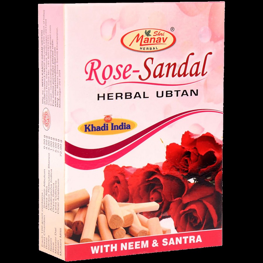 Shri Manav Herbal Rose Sandal Herbal Ubtan