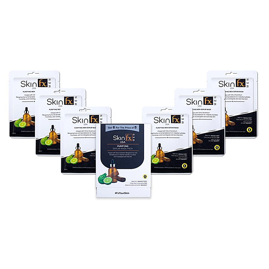 Skin Fx Purifying Serum Men Face Sheet Mask