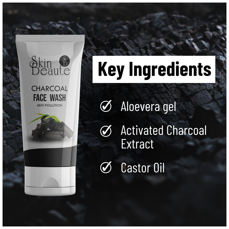 Skin Beaute Charcoal Facewash - Removes Dirt & Impurities