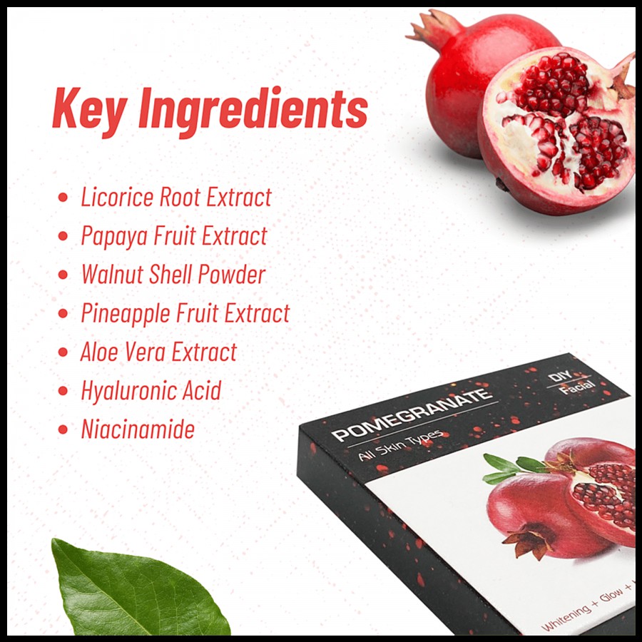 Skin Beaute Pomegranate DIY Facial Kit - One Time Use