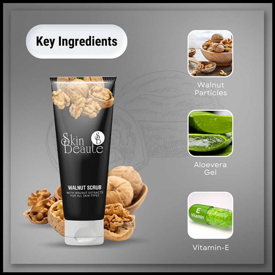 Skin Beaute Skin Walnut Scrub - Removes Dead Skin Cells