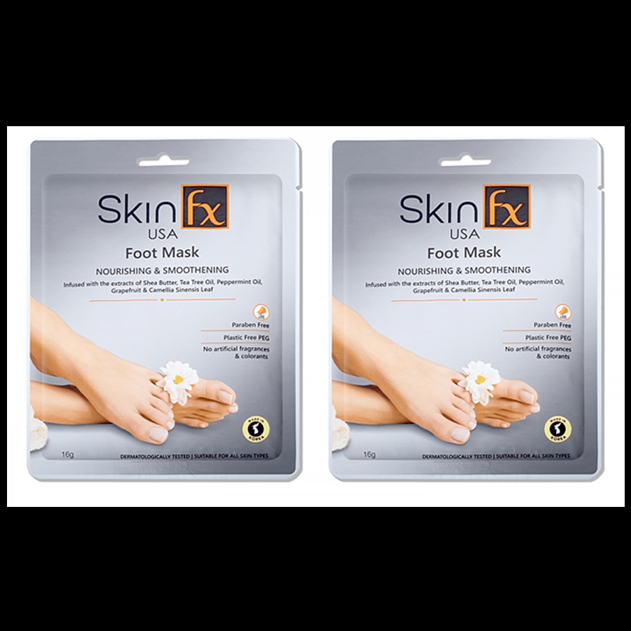 Skin Fx Instant Nourishing & Smoothening Foot Mask