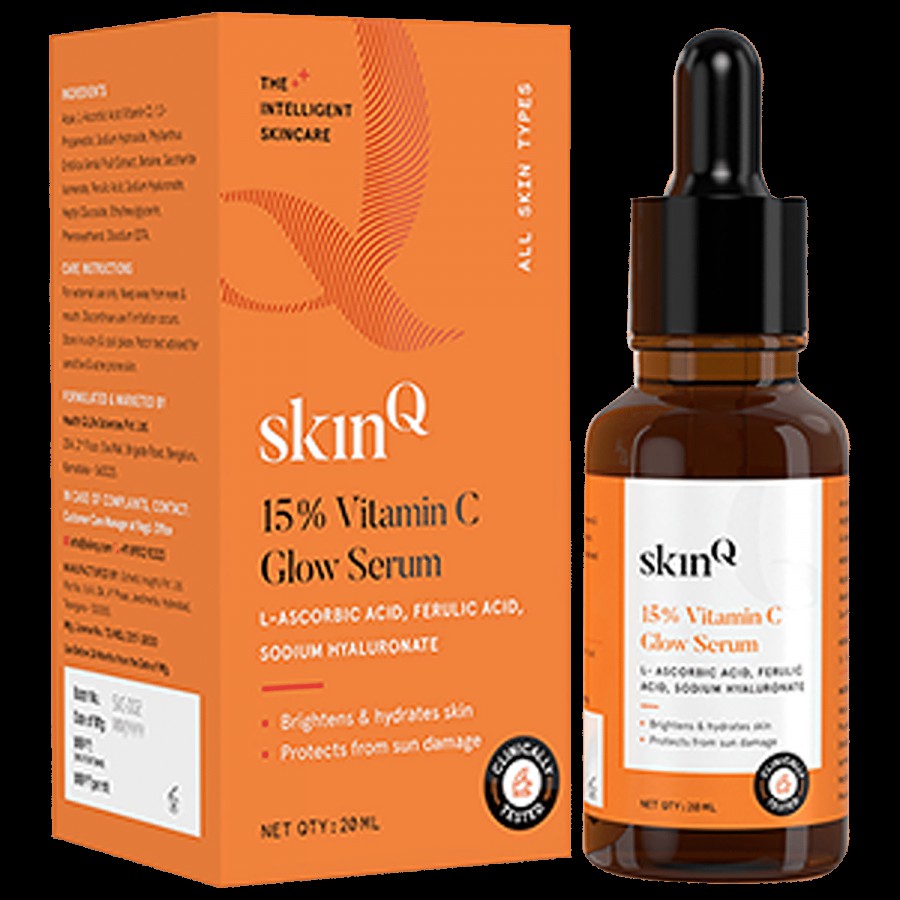 SkinQ Vitamin C Glow Face Serum - Protects