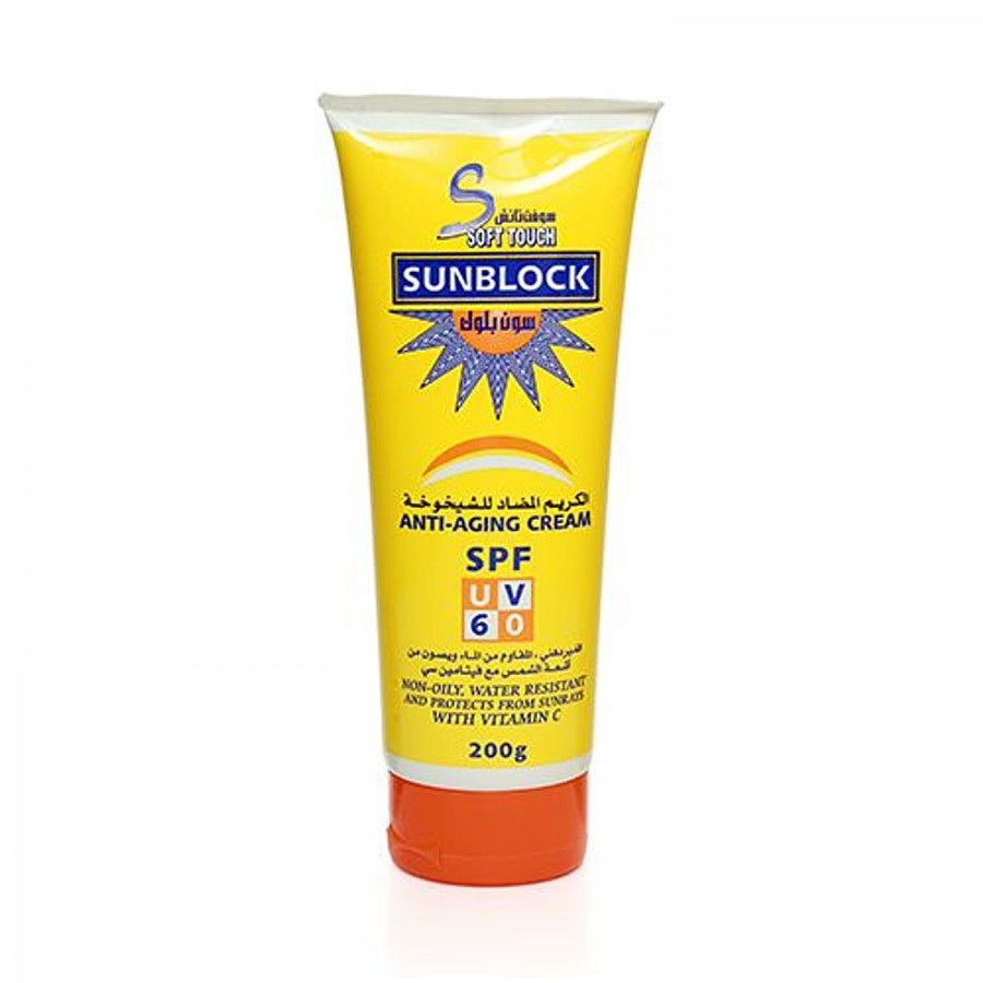 Soft Touch Sunscreen Cream - Sunblock Anti Aging SPF UV 60