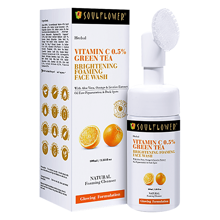 Soulflower Foaming Face Wash - With Vitamin C