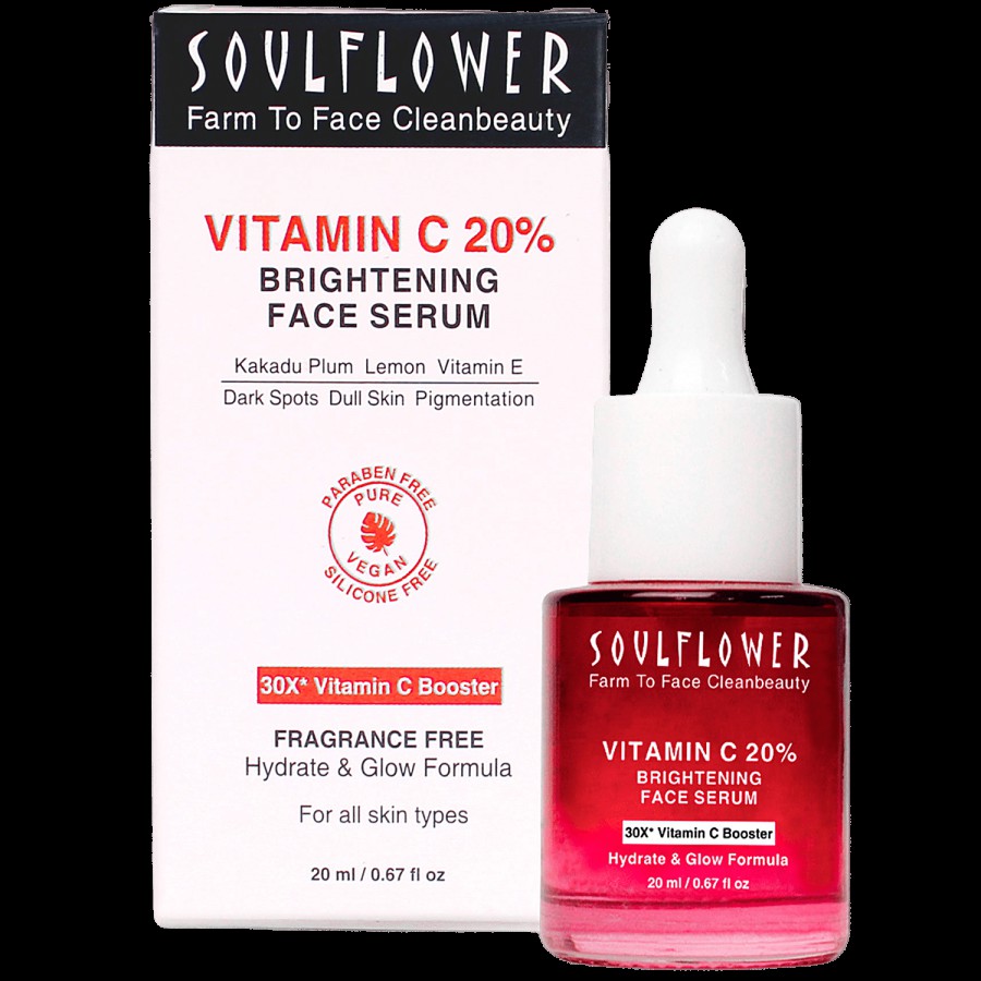 Soulflower 30X Vitamin C Face Serum For Radiant Glowing Skin