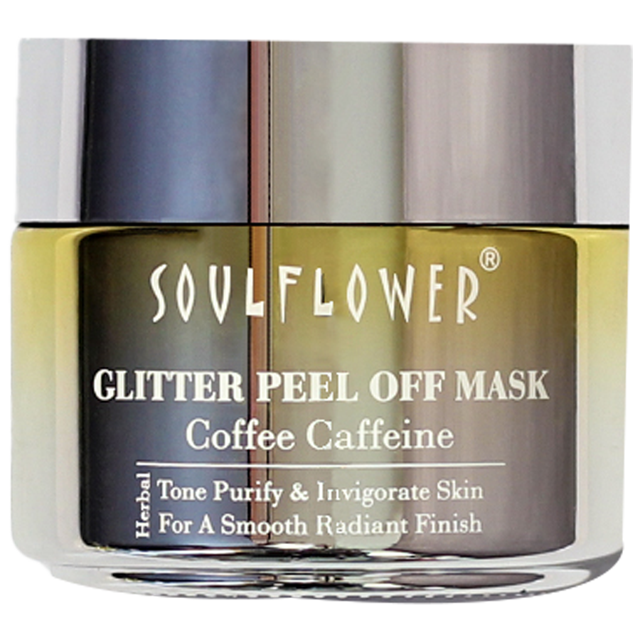 Soulflower Peel off Face Mask with coffee Glitter for Glowing skin