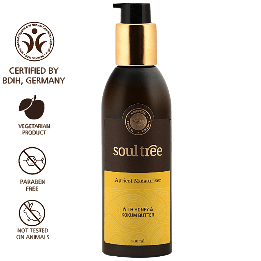 Soultree Ayurvedic Apricot Moisturiser - with Honey & Kokum Butter