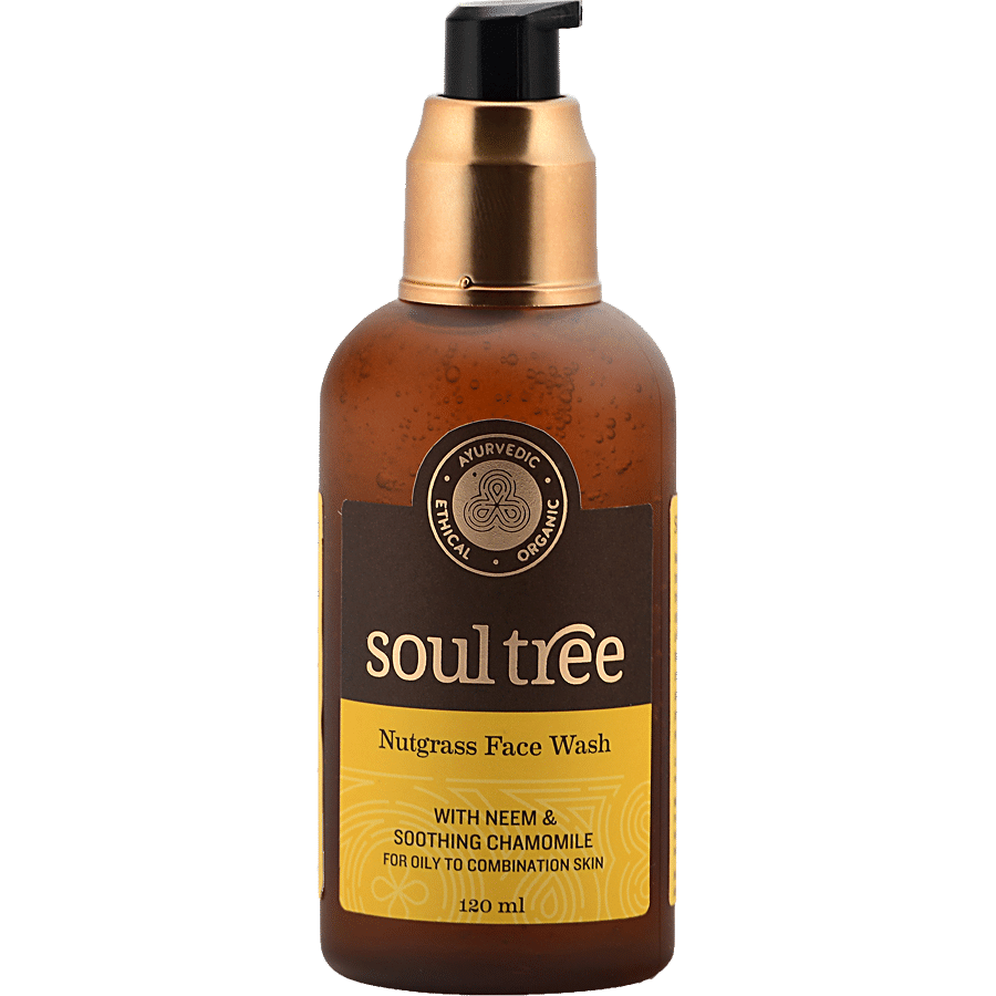 Soultree Ayurvedic Nutgrass Face Wash - with Neem & Soothing Chamomile