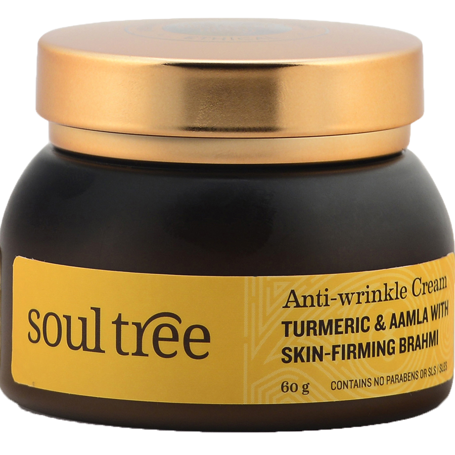 Soultree Ayurvedic Anti-Wrinkle Cream - Turmeric & AAMLA with Skin-Firming Brahmi