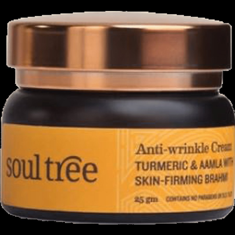 Soultree Ayurvedic Anti-Wrinkle Cream - Turmeric & AAMLA with Skin-Firming Brahmi