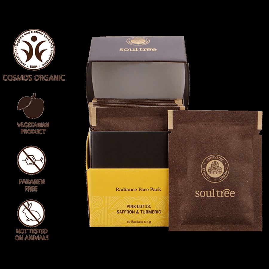 Soultree Ayurvedic Radiance Face Pack - Pink Lotus