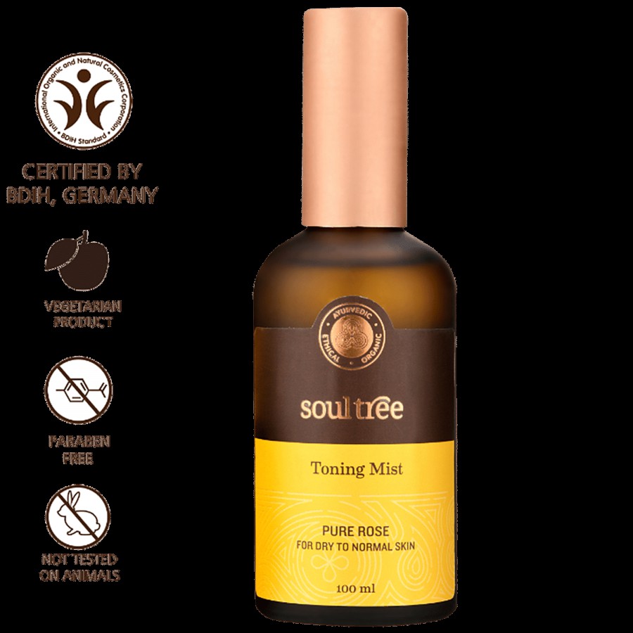 Soultree Ayurvedic Toning Mist - Pure Rose