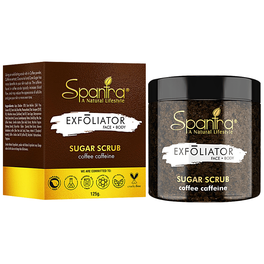 Spantra Coffee Caffiene Sugar Scrub -  4 in 1