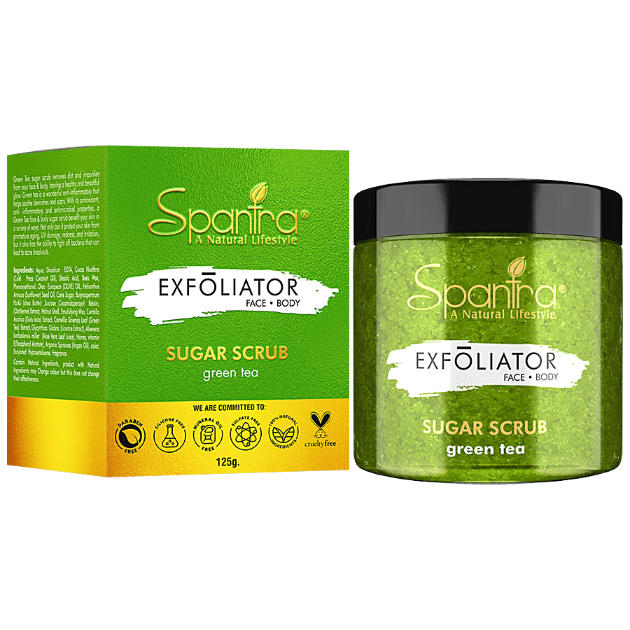 Spantra Green Tea Sugar Scrub -  4 in 1