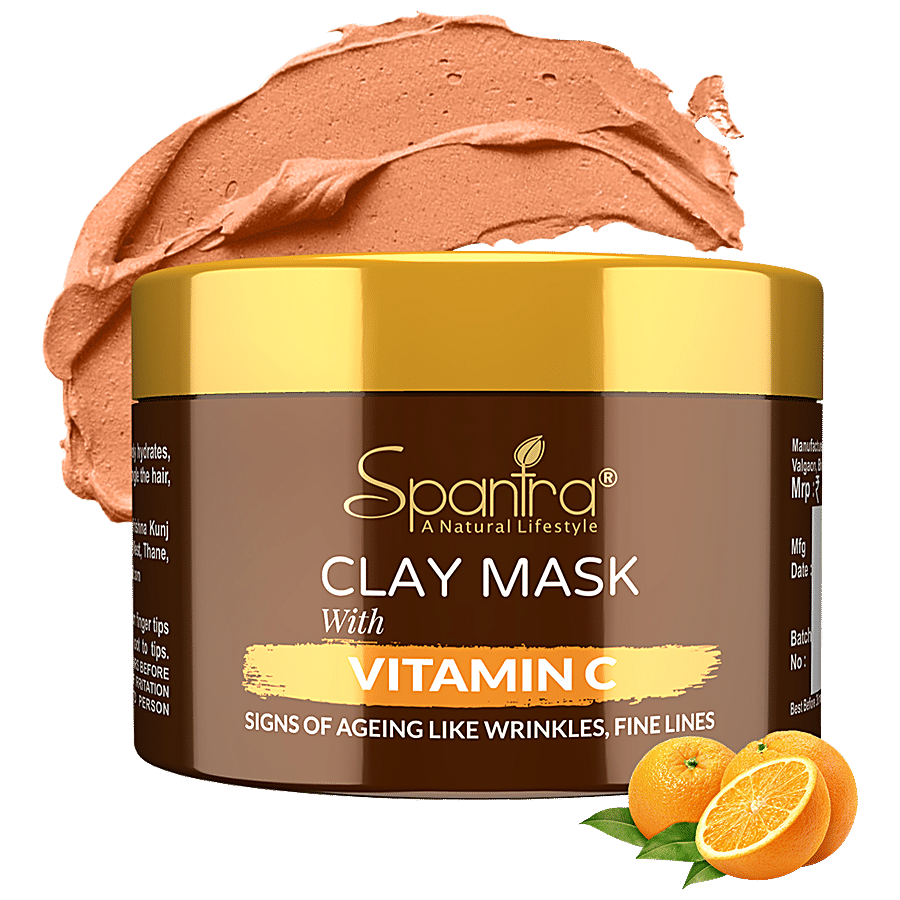 Spantra Vitamin C Clay Mask - Reduces Signs Of Ageing