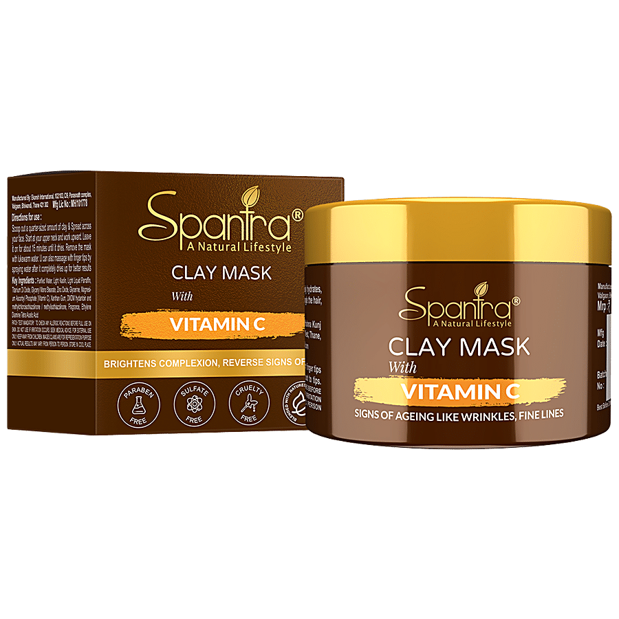 Spantra Vitamin C Clay Mask - Reduces Signs Of Ageing