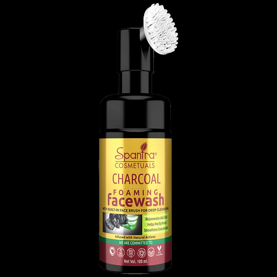 Spantra Charcoal Foaming Face Wash - Rejuvenates Dull Skin