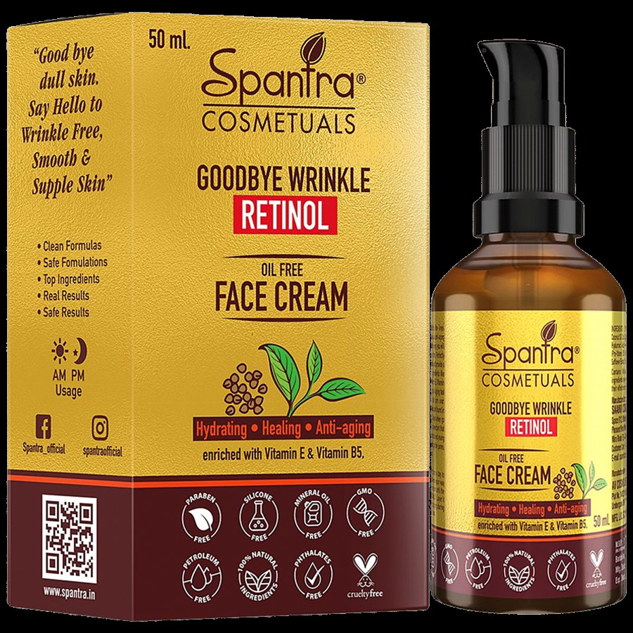 Spantra Goodbye Wrinkle Retinol Oil Free Face Cream - Hydrating