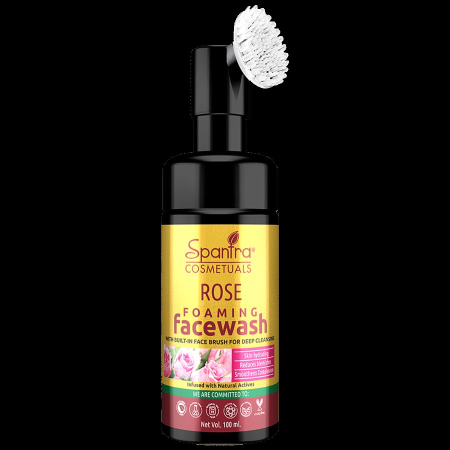 Spantra Rose Foaming Face Wash - Built In Brush