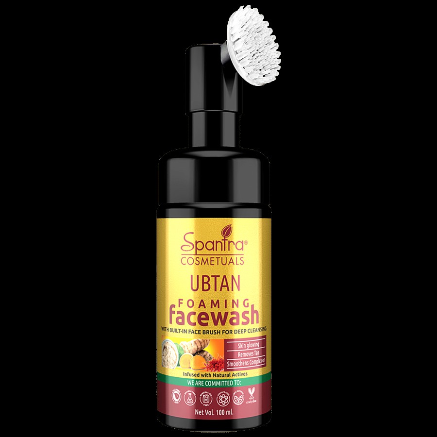 Spantra Ubtan Foaming Face Wash - Built In Brush