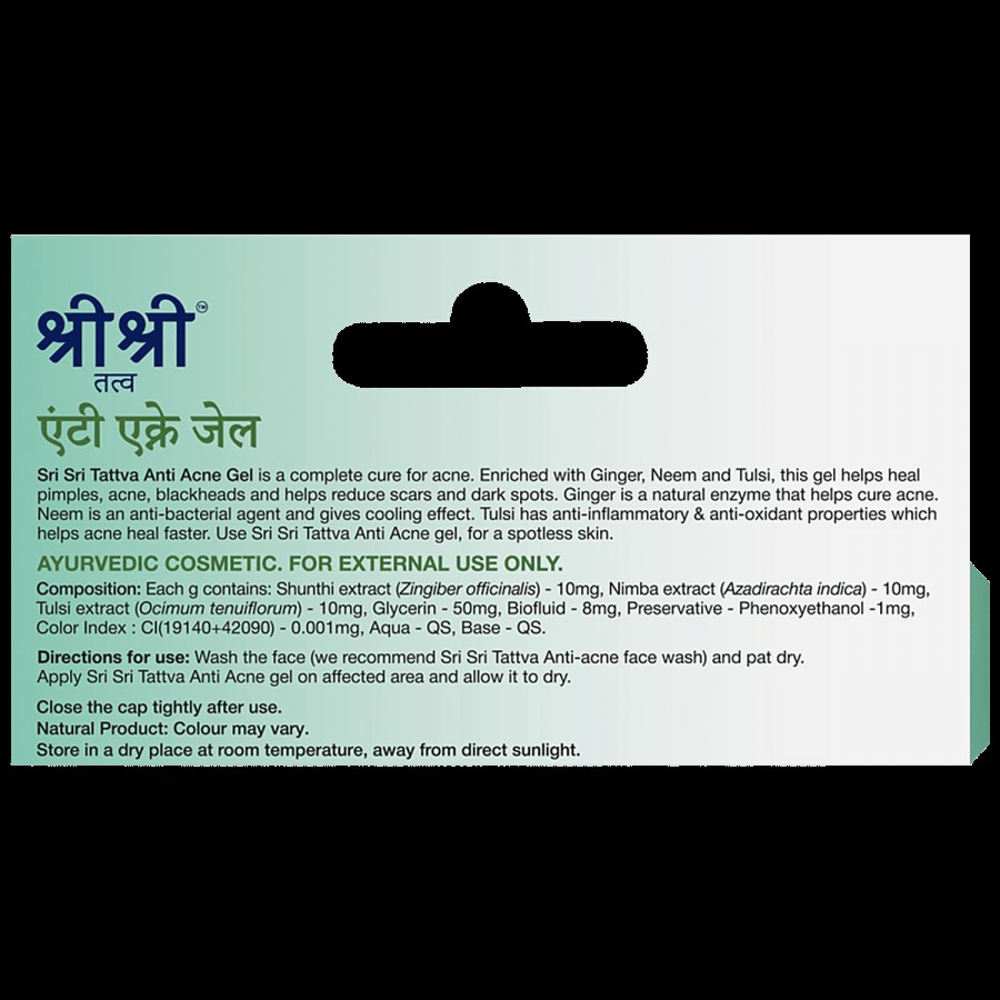 Sri Sri Tattva Anti Acne Gel - for Spotless Skin