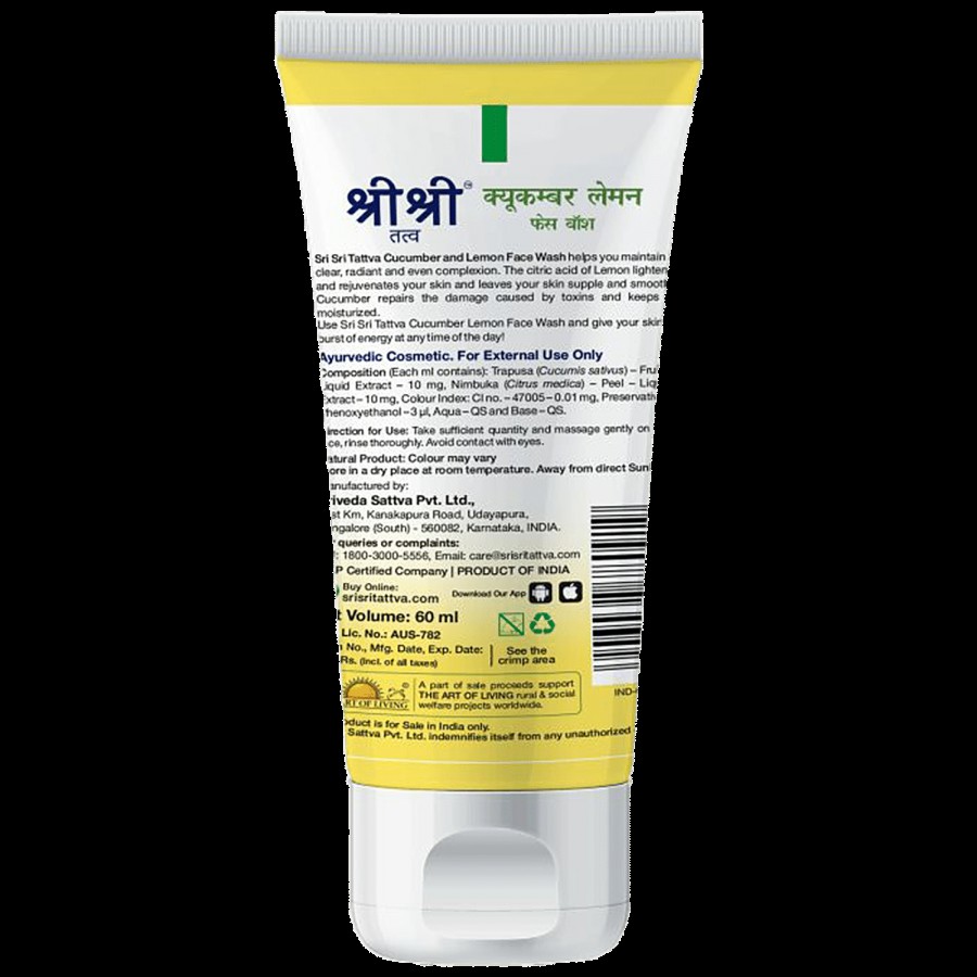 Sri Sri Tattva Cucumber Lemon Face Wash