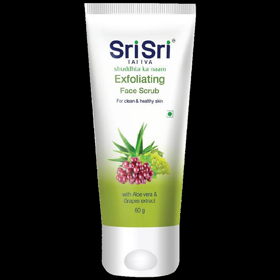 Sri Sri Tattva Exfoliating Face Scrub - Aloe Vera & Grapes