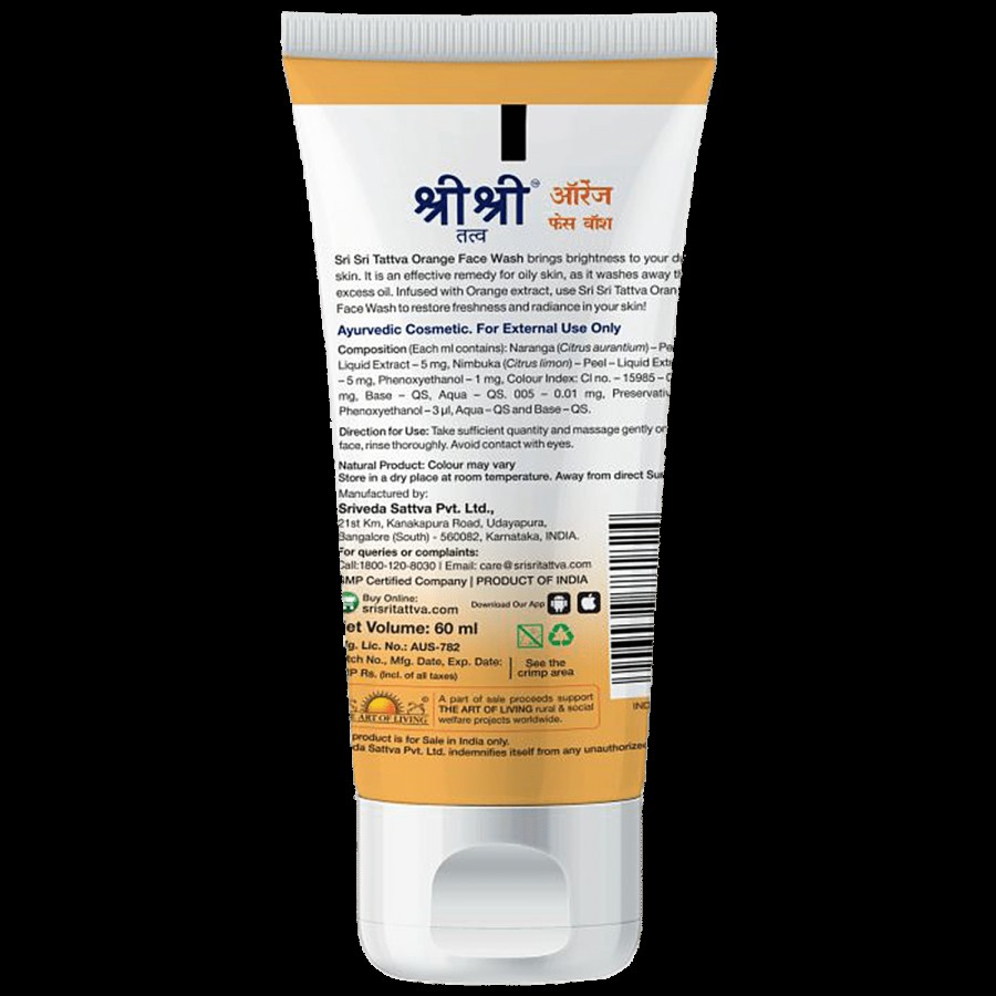 Sri Sri Tattva Orange Face Wash - Feel of Freshness