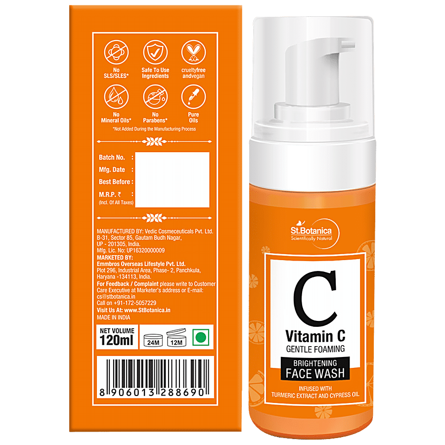 StBotanica Gentle Foaming Brightening Face Wash - Vitamin C